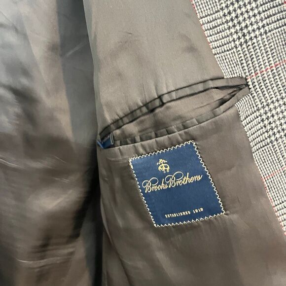 Brooks Brothers Vintage Y2k Plaid 2-Button Sports Coat Blazer Men's Size 46L - Picture 7 of 8
